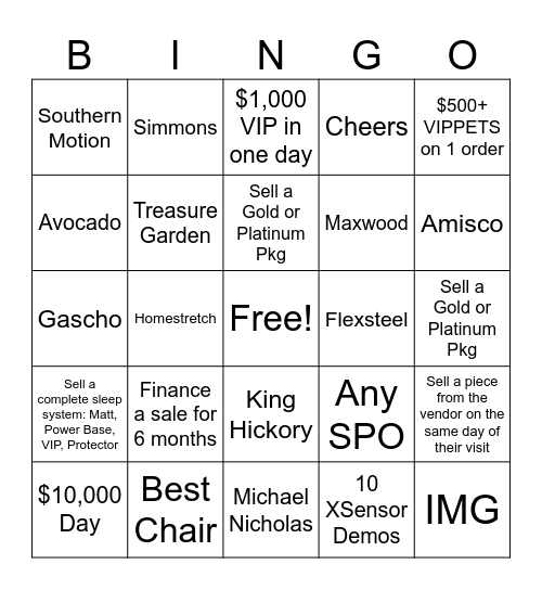 MayDays BINGO Card