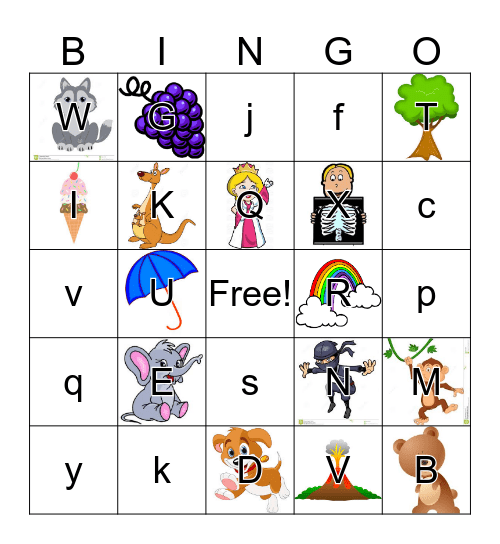 Alphabet Bingo Card