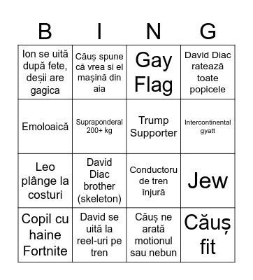 Trip to Iași Bingo Card