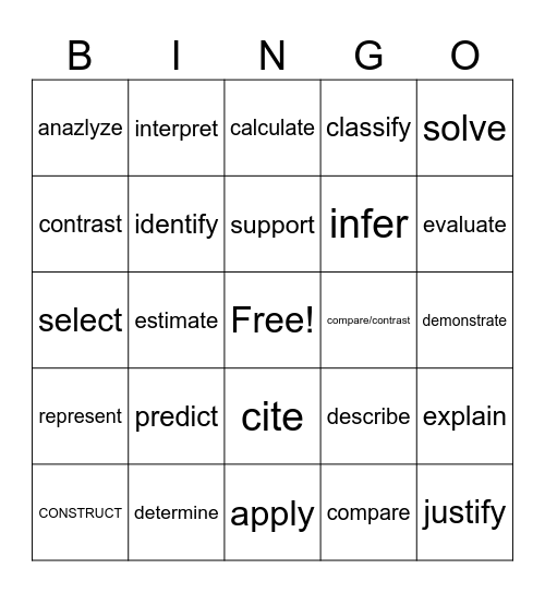 Brainy Bingo Card