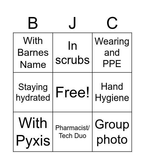 PHOTO CHALLENGE CARD Bingo Card