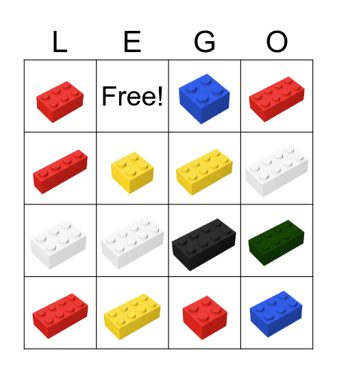 Lego Bingo Card