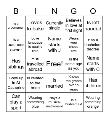 Find someone who..... Bingo Card