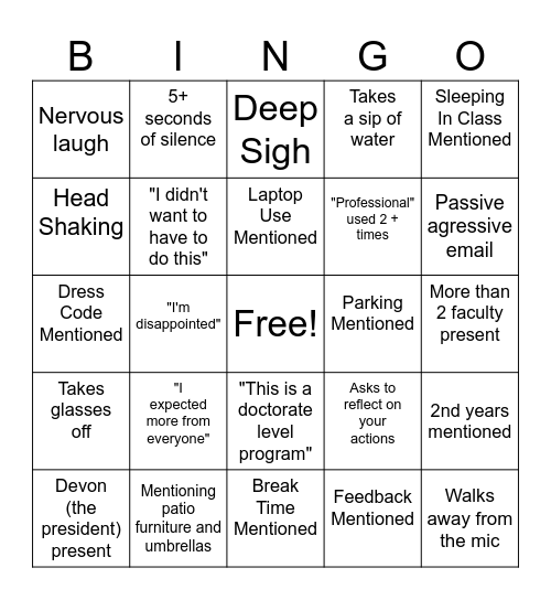 Spanking Bingo Card
