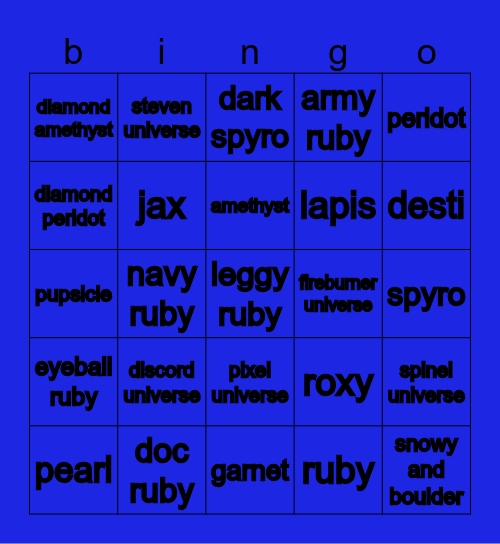 discord universe Bingo Card