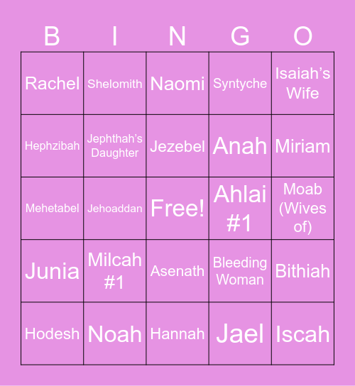 S.O.W. BINGO Card