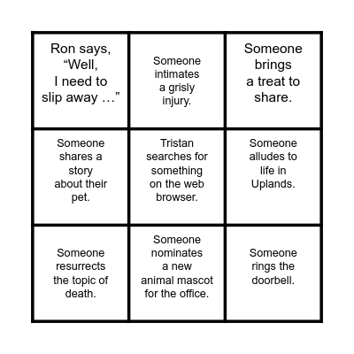 Coffee-Time Bingo Card