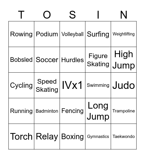 TJ's IV x 1 Bingo Card