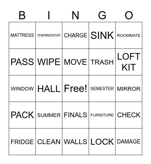 White Glove Bingo! Bingo Card