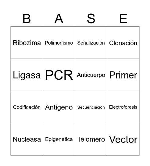 Bingo Genético Bingo Card