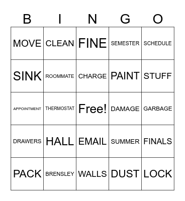 White Glove Bingo! Bingo Card