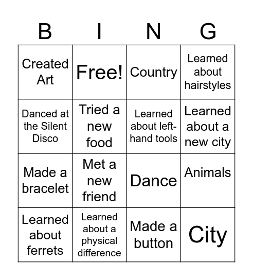 BETTER TOGETHER '25 Bingo Card