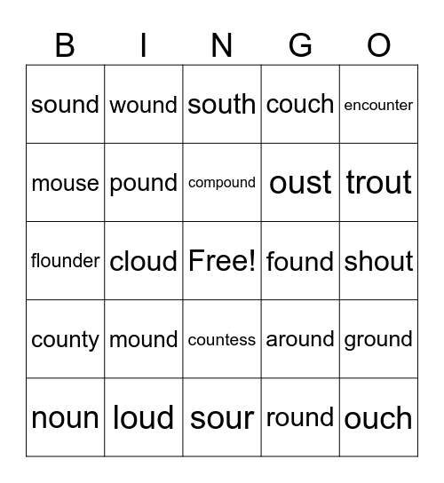 OU Bingo Card