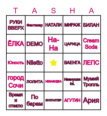 HAPPY BIRTHDAY Bingo Card