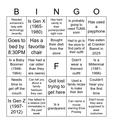 Find Someone Who... Bingo Card