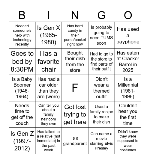Find Someone Who... Bingo Card