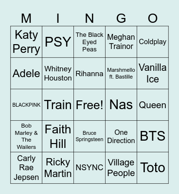 MINGO Bingo Card
