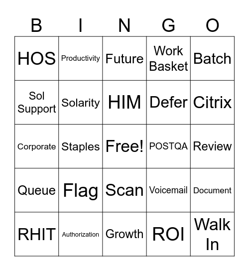 Health Information Professionals Week 2025 Bingo Card