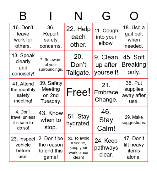 Sherwood #10 Bingo Card