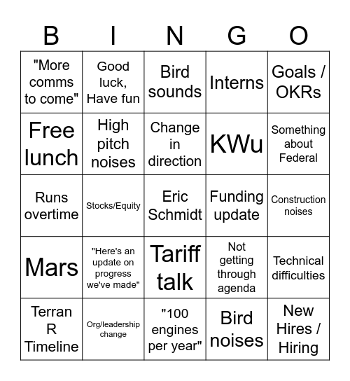 All-Hands Bingo Card