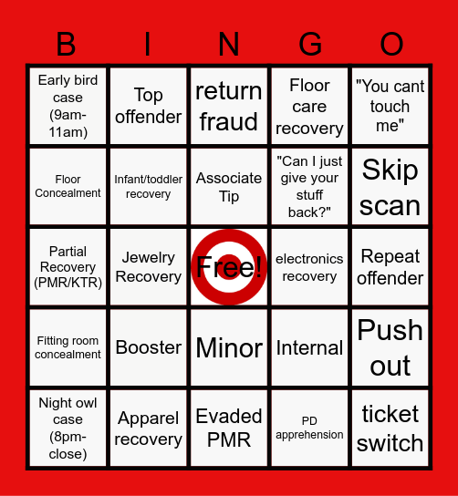 Target AP BINGO Card