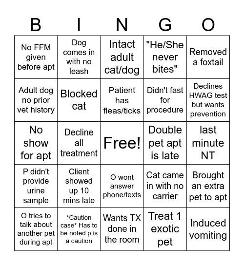 May Bingo techs/doctors Bingo Card