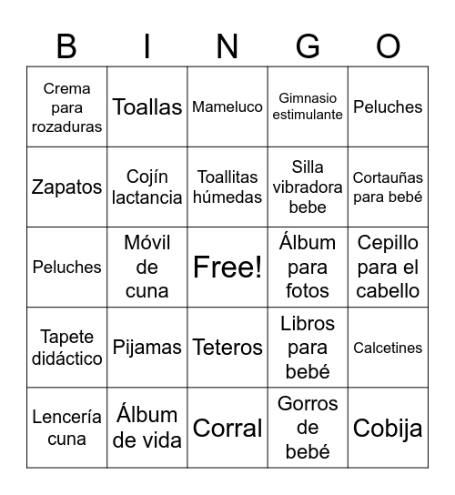 Bingo Bimbo Bingo Card