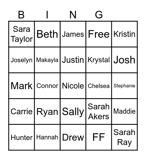 COWORKER BINGO!!!! Bingo Card
