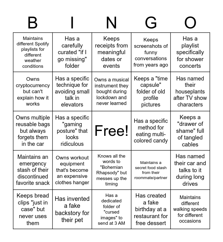 Human Bingo Card