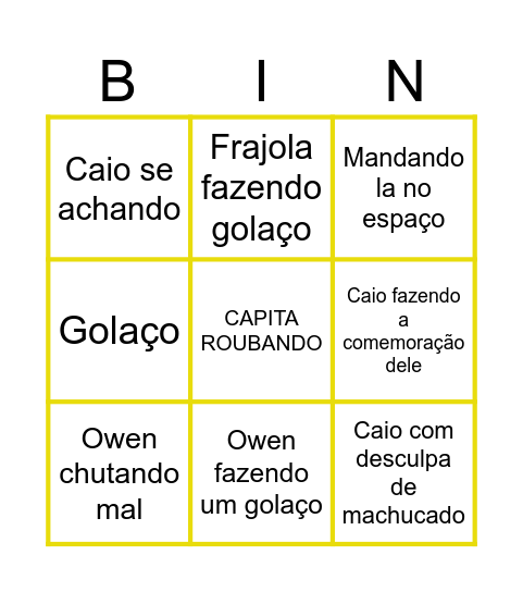 BANHEIRISTAS Bingo Card