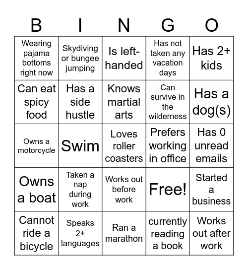 TEAM SPOONER BINGO Card