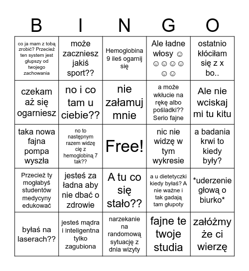 halla Bingo Card
