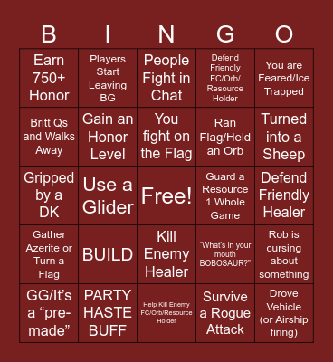 Witches of the Waste Bingo Card