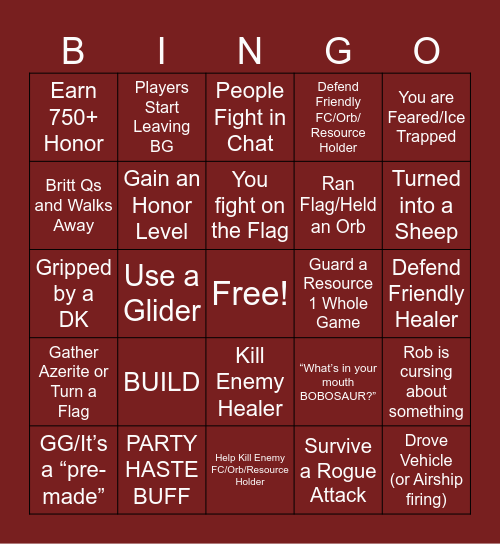 Witches of the Waste Bingo Card