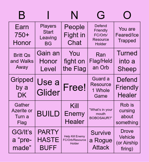 Witches of the Waste Bingo Card