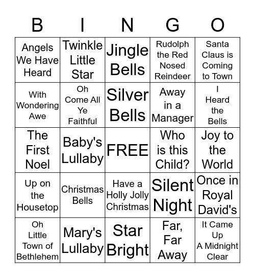 MUSIC BINGO Card