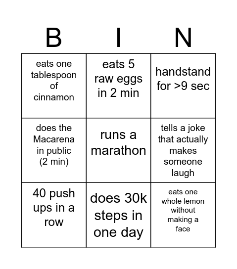 BIRTHDAY BINGO 2025 Bingo Card