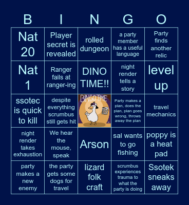 Icewind Dale Ep. 4 | Mountain Climb Bingo Card