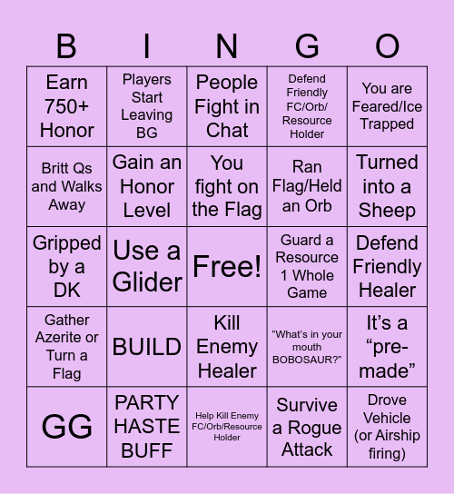 Witches of the Waste Bingo Card