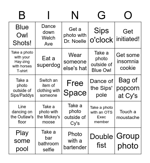 Hay-zing is for Horses - Photo Bingo Card