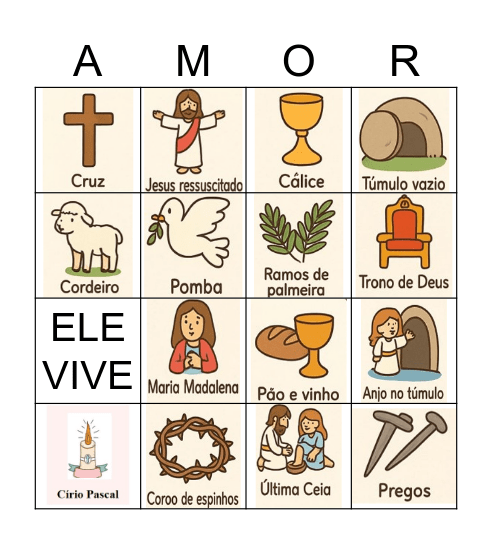 BINGO DA PÁSCOA Bingo Card