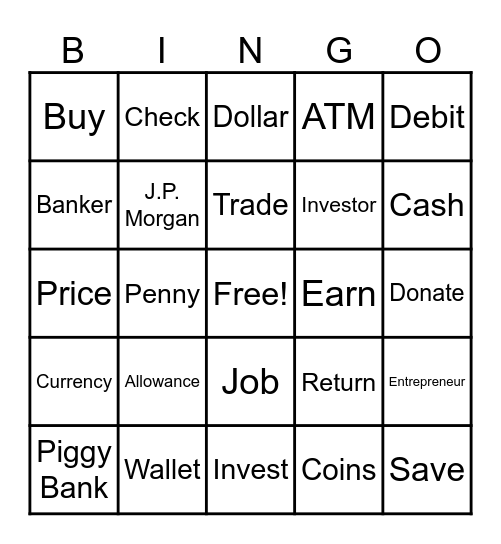 Banker Bingo!!! Bingo Card