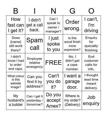 CS PHRASES BINGO Card