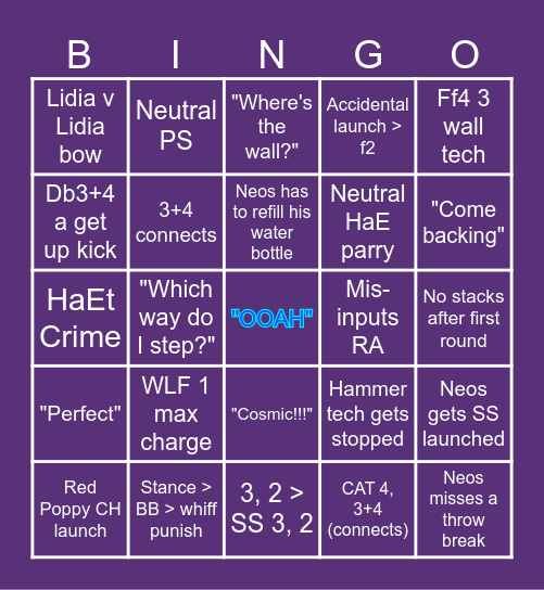 Bingonobo: EMERGENCY PATCH EDITION Bingo Card