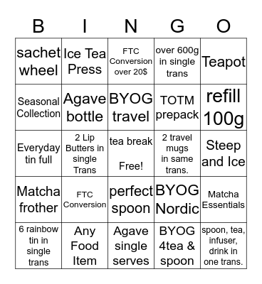 Uptown Bingo Card