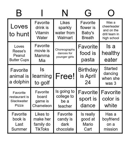 Let's Go Kaycee-O! Bingo Card