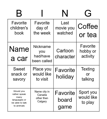 Secret Sister Retreat Bingo Card
