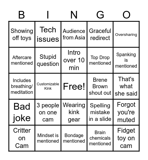Thrive Virtual Con Bingo! Bingo Card