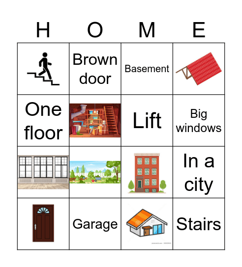 Home sweet home Bingo Card