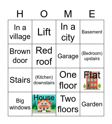 Home sweet home Bingo Card